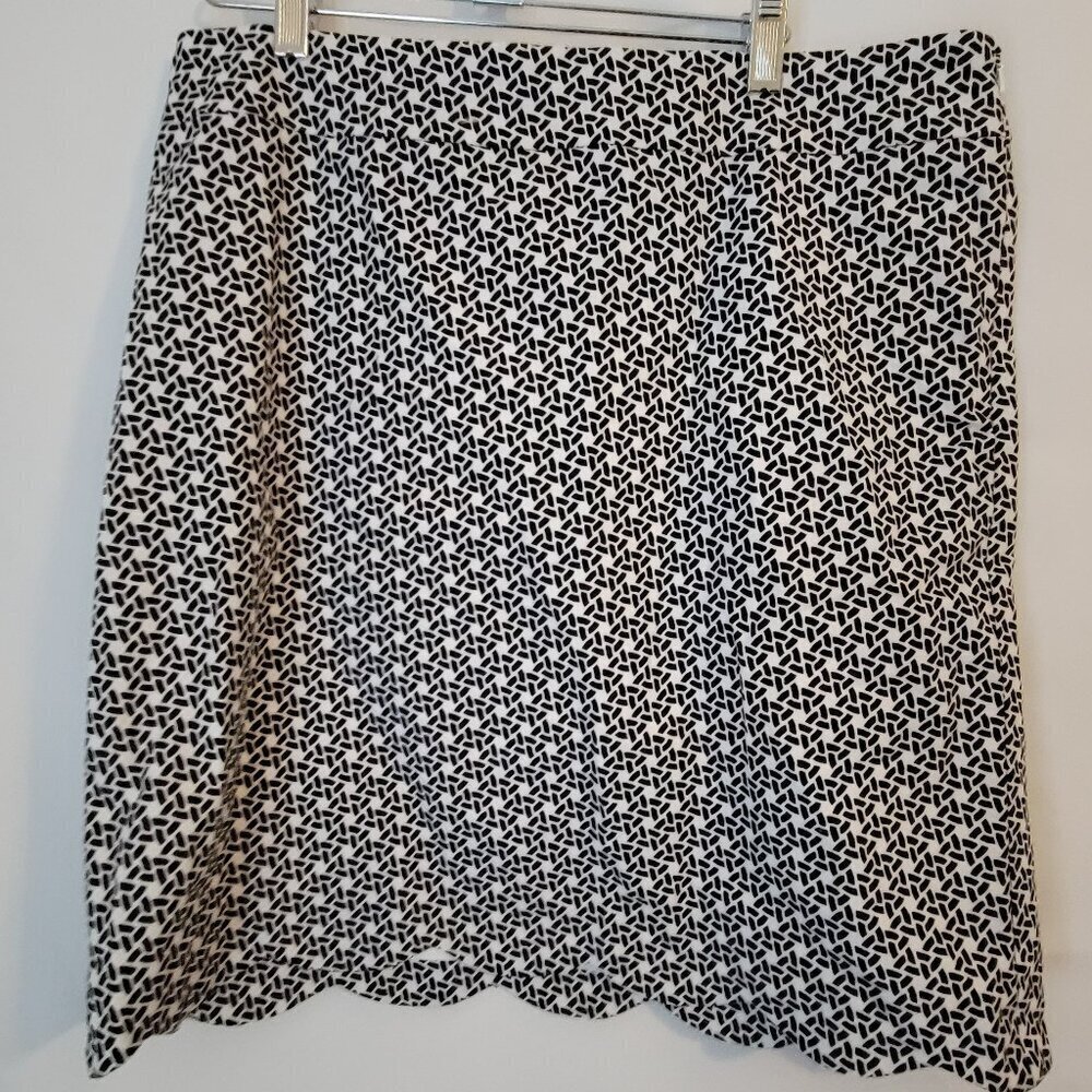 Talbots Women's Black White Skirt 10